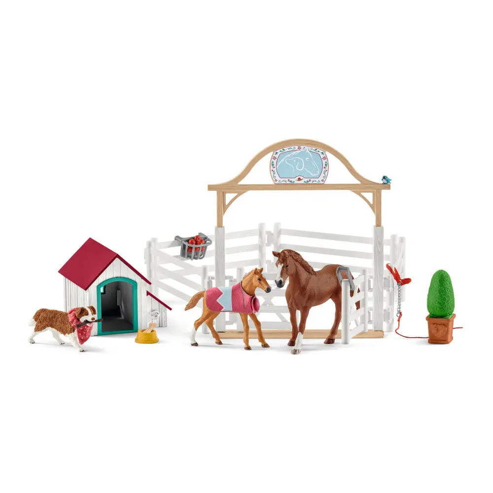 Schleich Horse Club: Hannah's Guest Horses With Ruby The Dog - 33 Piece Playset For Ages 5-12 1