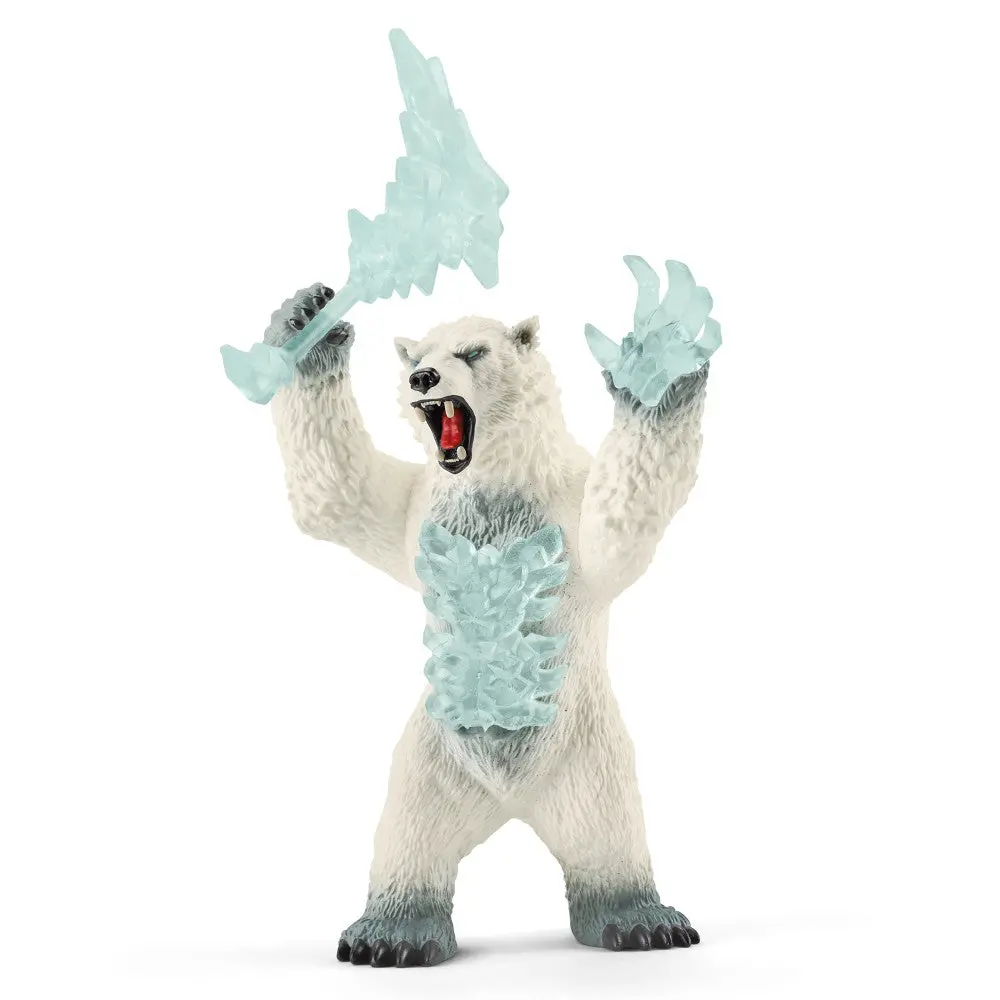 Schleich Eldrador 7.1 Inch Blizzard Bear Action Figure With Weapon 1