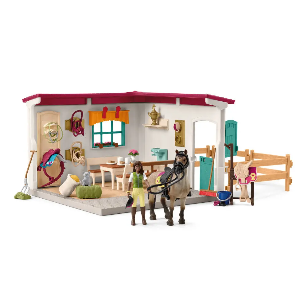 Schleich Horse Club Tack Room Extension 85-Piece Playset For Ages 5-12 1