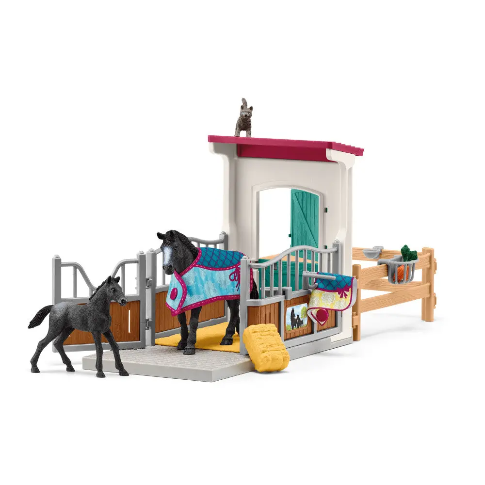 Schleich Horse Club Playset: Horse Box With Appaloosa Mare & Foal, 34 Pieces 1
