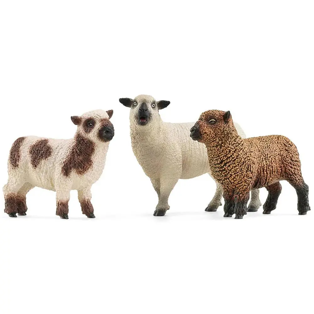 Schleich Farm World 3Pc Hampshire And Southdown Sheep Figures 1