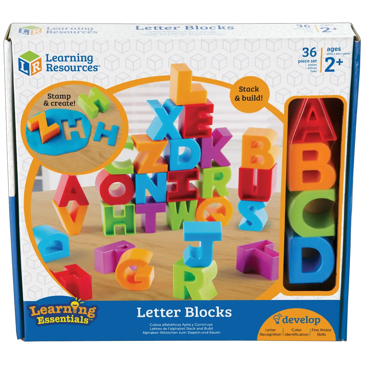 Learning Resources Alphabet Letter Blocks - Educational Set Of 36 1