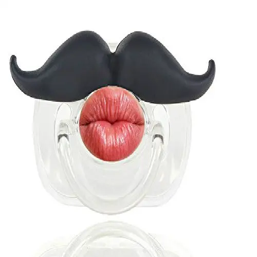 Babystache Kissable Mustache Pacifier - Brown 1