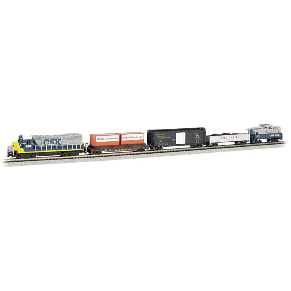 Bachmann Trains - Freightmaster N Scale Ready To Run 60 Piece Electric Train Set 1