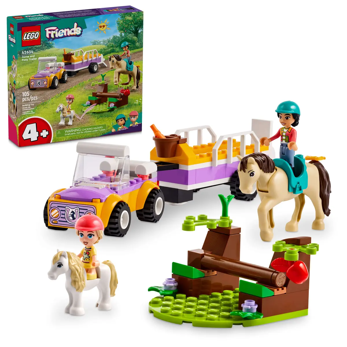 Lego Friends Horse And Pony Trailer Adventure Playset 105 Pieces - 42634 1
