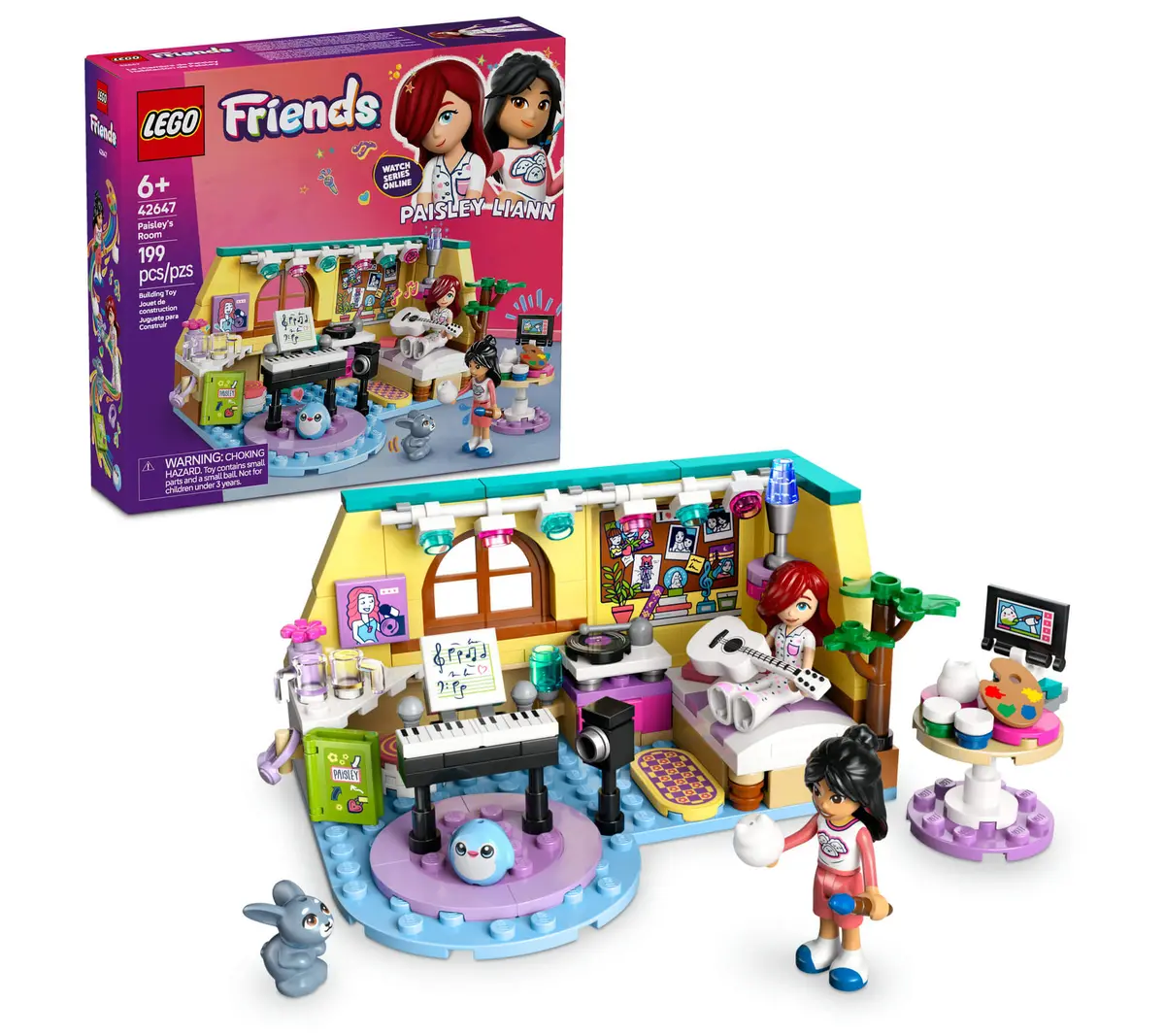 Lego Friends 199-Piece Paisley’S Room Bedroom Playset - Arts & Music Theme 1