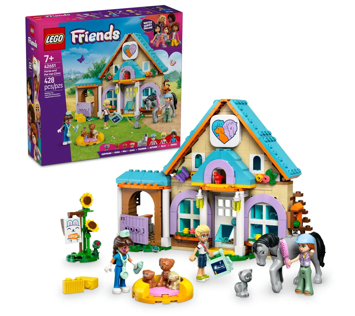 Lego Friends 428-Piece Horse And Pet Vet Clinic Playset 1