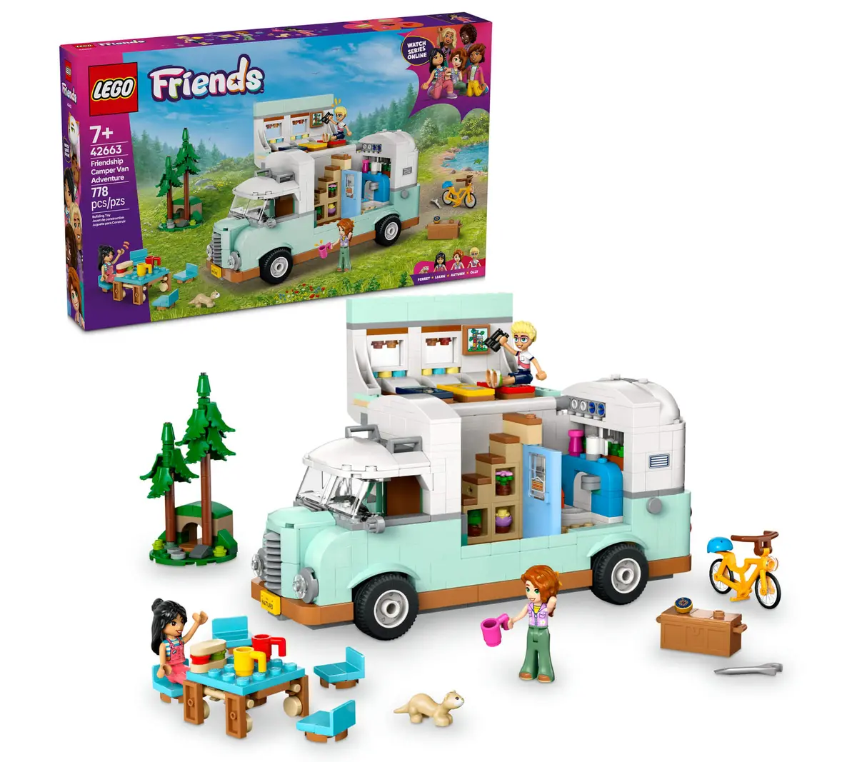 Lego Friends 778-Piece Friendship Camper Van Building Set - Adventure Role-Play 42663 1