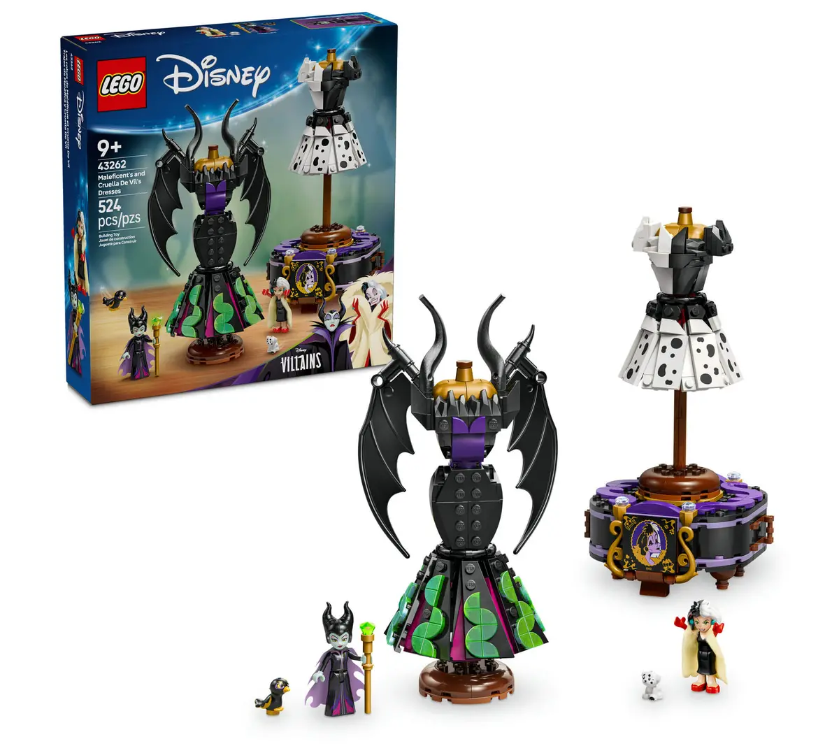 Lego | Disney Villains Fashion Magic Maleficent & Cruella's Dresses 43262 1