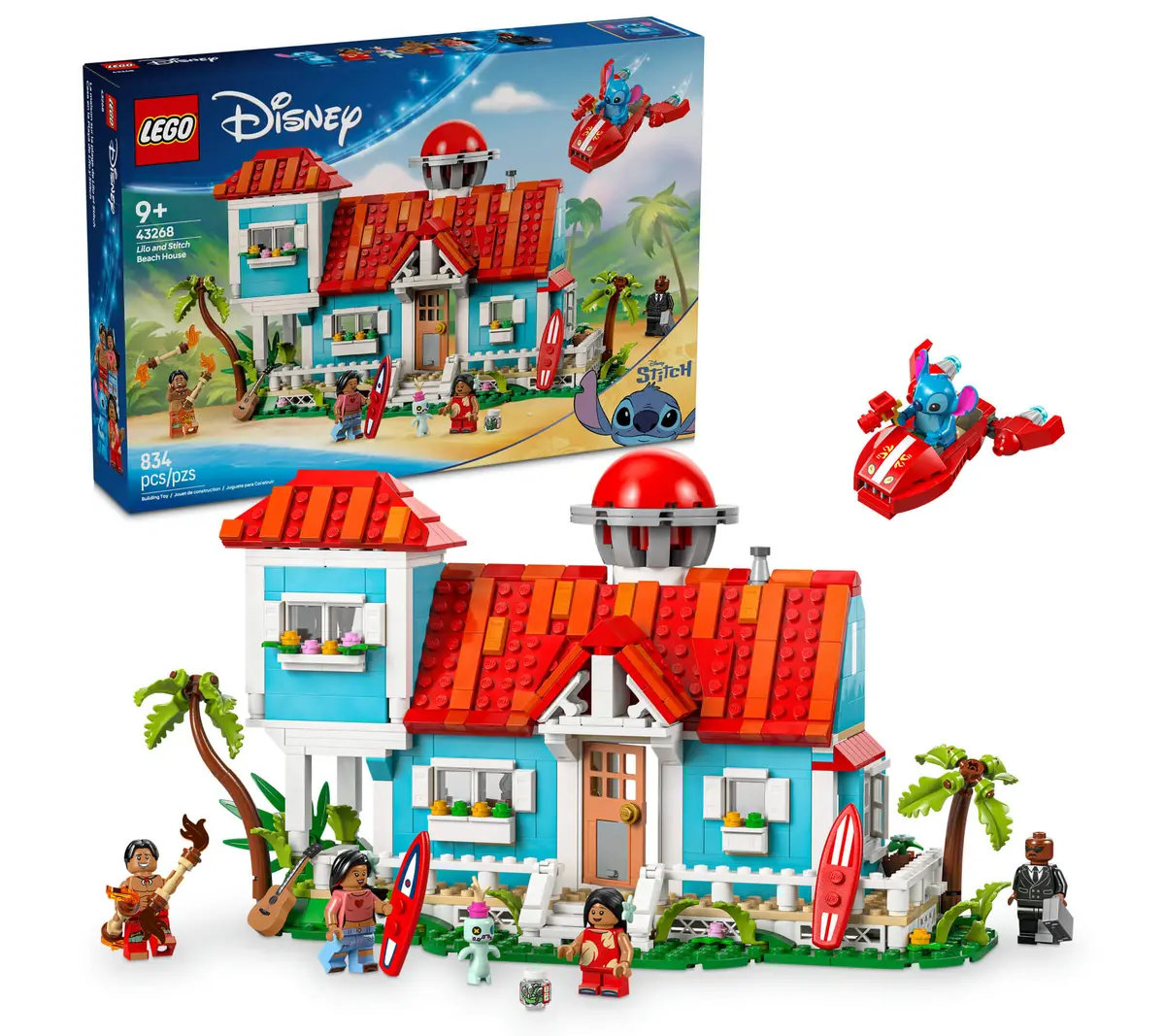 Lego | Disney Lilo And Stitch 834-Piece Beach House Playset - Model 43268 1
