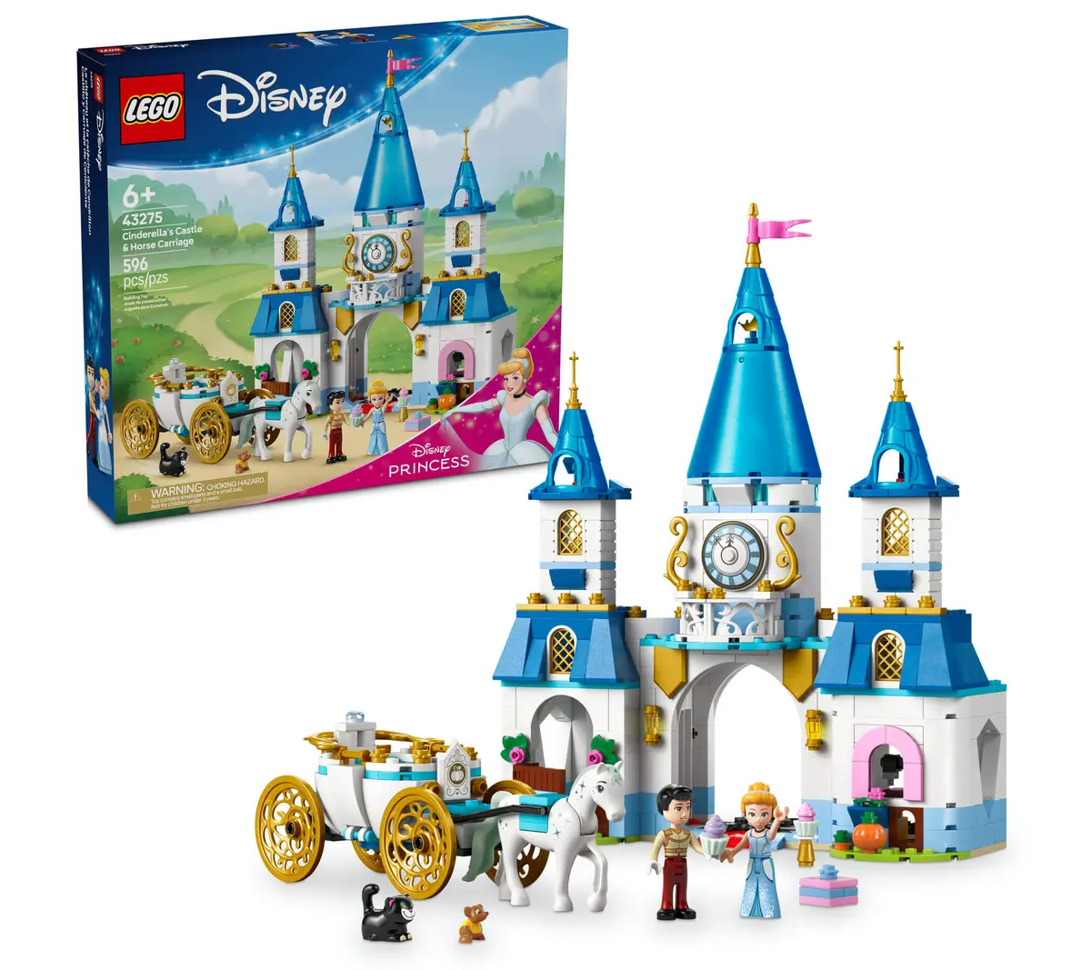 Lego | Disney Princess Cinderella's 596-Piece Castle & Horse Carriage Building Set 1