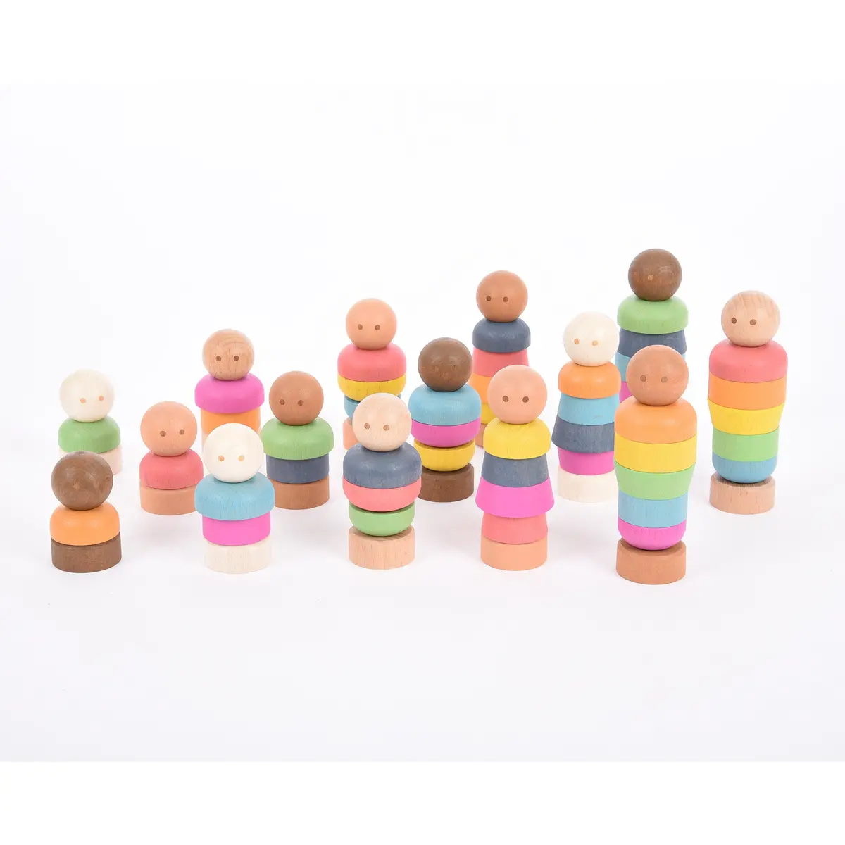 Tickit Rainbow Community People - Multicolored Educational Figures Set 1