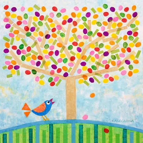 Oopsy Daisys Jellybean Tree Vibrant Wall Art 1