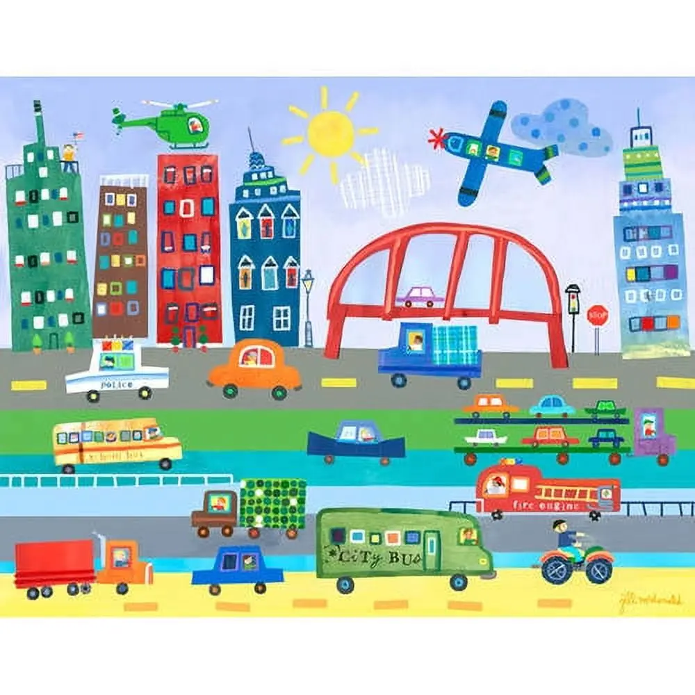 Oopsy Daisys Moving Canvas W Vibrant Cityscape Art 1