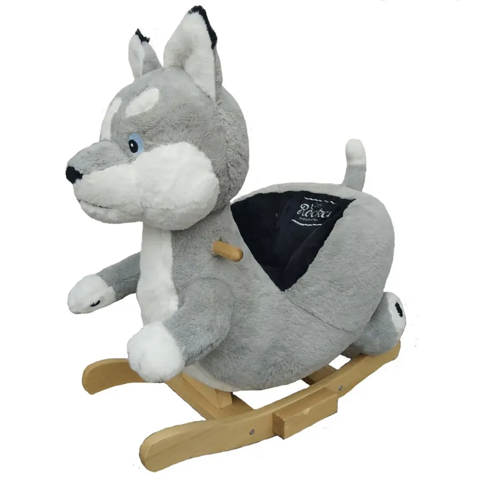 Gerardo's Toys Little Rockers - Plush Wolf Rocking Toy 1