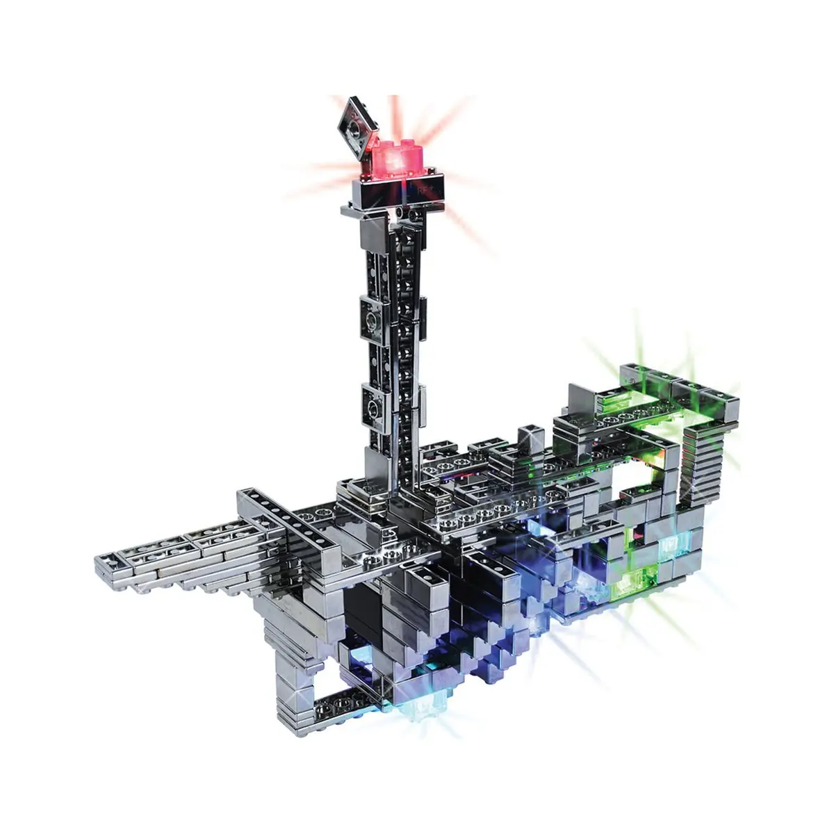 E-Blox Power Blox Pro Set - 222 Piece Interactive Light-Up Building Blocks 1