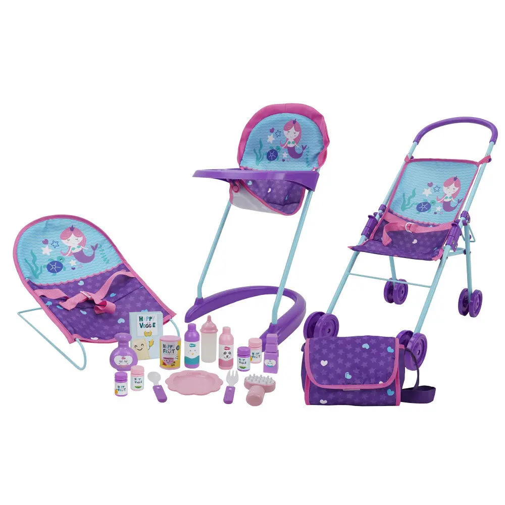 Mermaid Fantasy 19-Piece Doll Care Playset 1