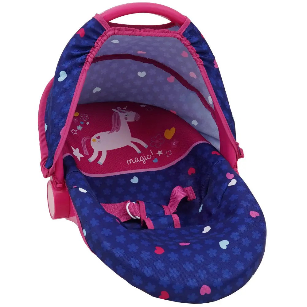 509 Crew Unicorn-Themed 3-In-1 Baby Doll Car Seat 1