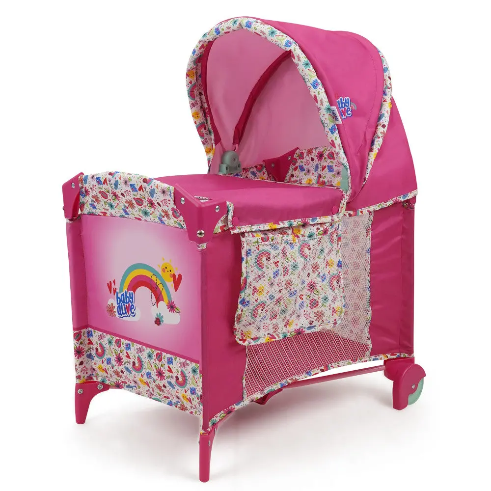 Baby Alive Deluxe Doll Play Yard With Canopy And Storage Pockets 1