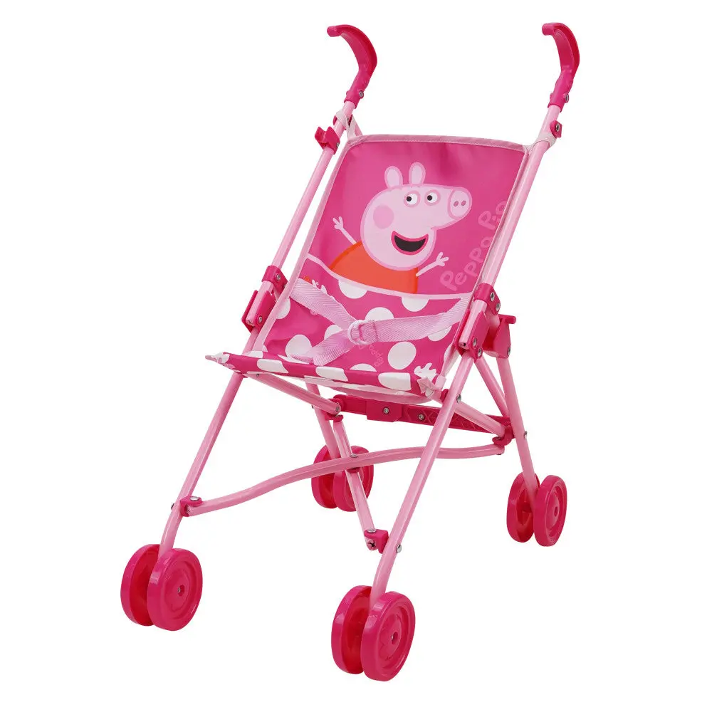 Peppa Pig Doll Umbrella Stroller In Pink & White Dots 1