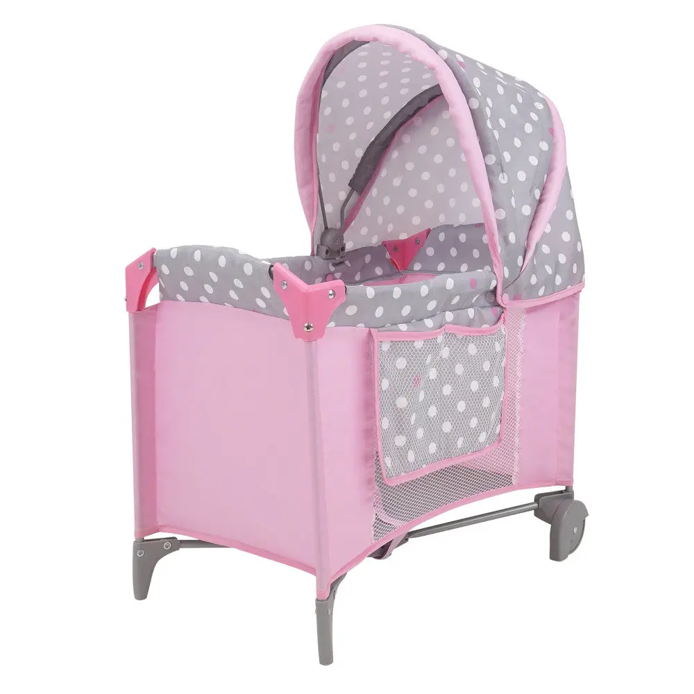 509 Crew Cotton Candy Pink Doll Play Yard With Canopy 1