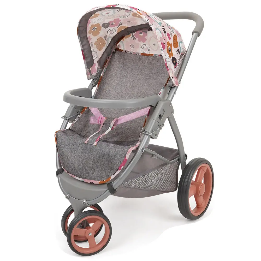 509 Crew Melange Flora Mabelle 3-Wheel Doll Jogger Stroller, Ages 3+ 1