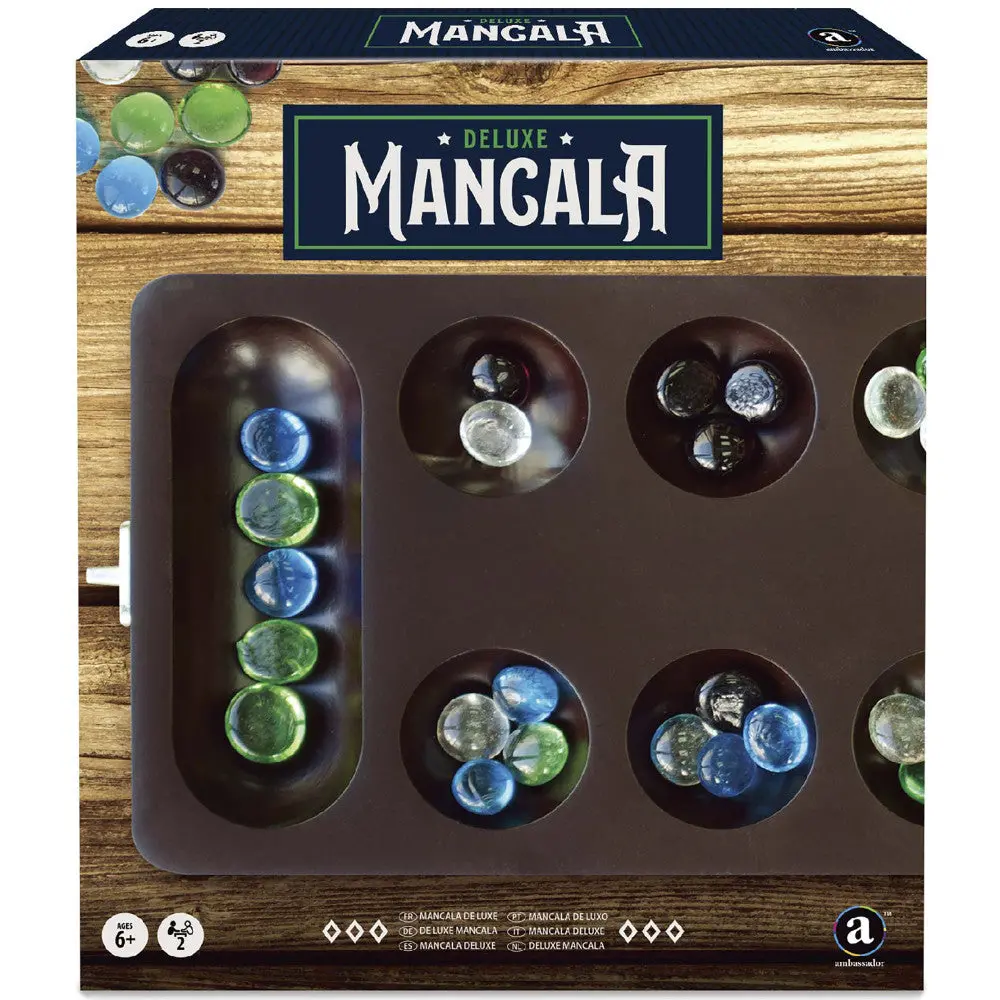 Merchant Ambassador Craftsman Deluxe Wood Mancala Game Set 1