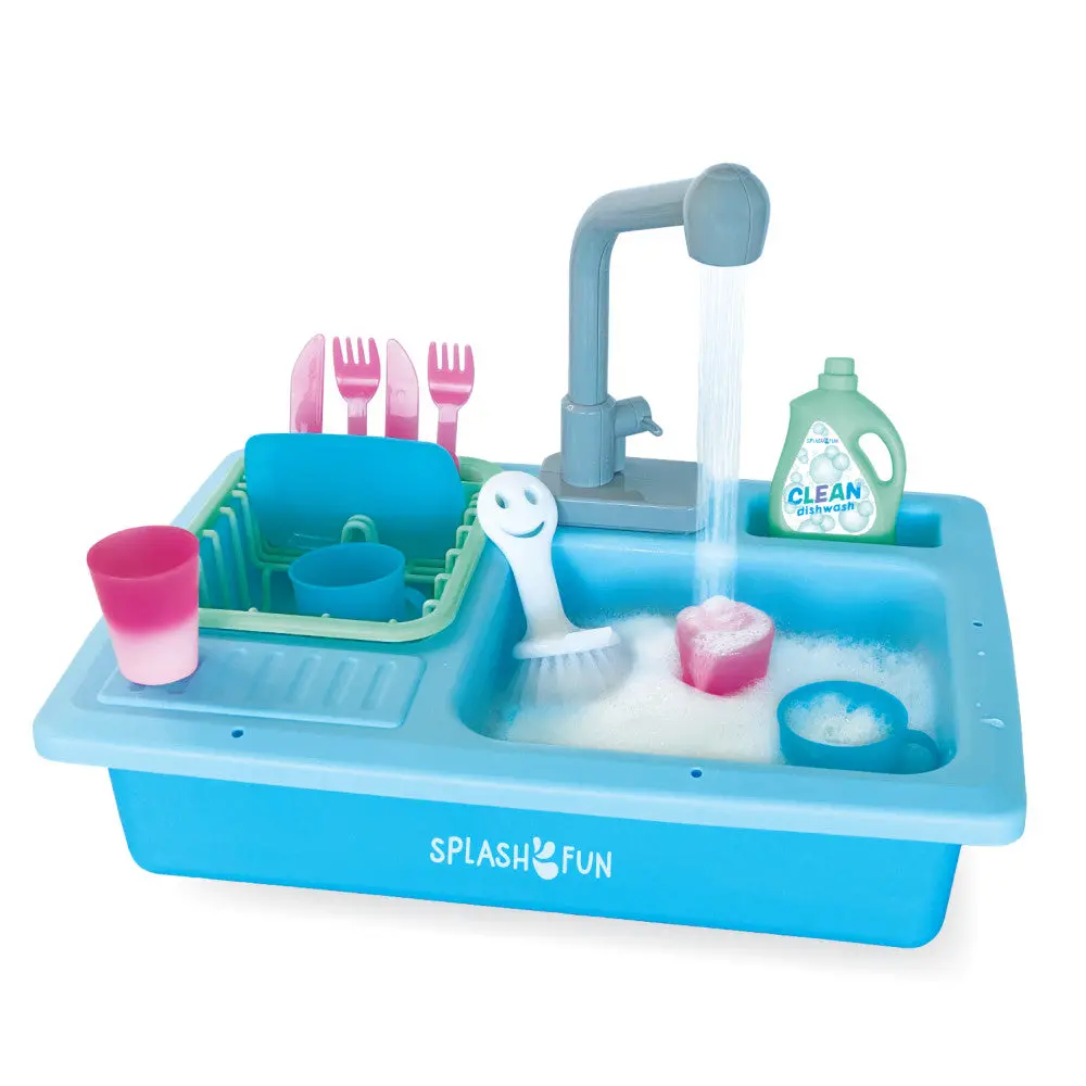 Splashfun Interactive Kitchen Sink Playset With Color Change Accessories 1