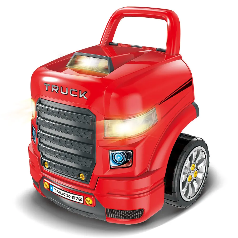 Interactive Truck Mechanic Engine Workshop Playset - Red 1