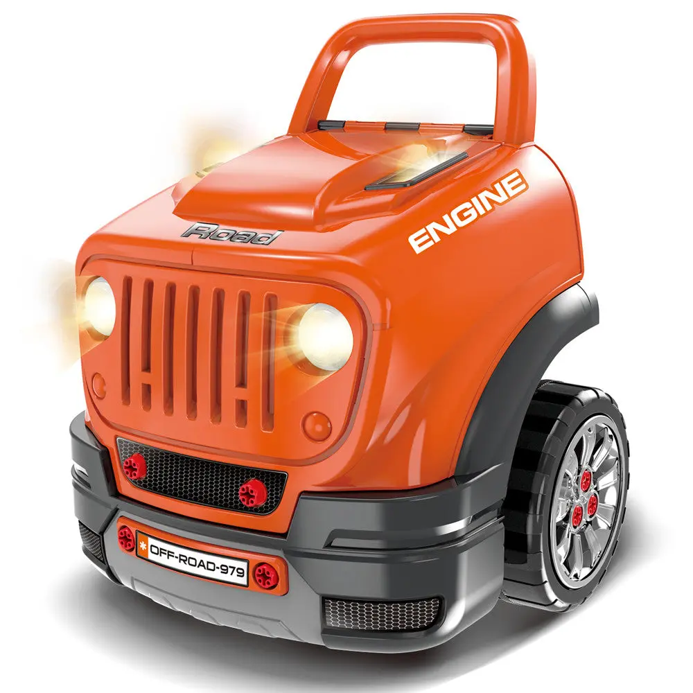 Interactive Atv Car Mechanic Engine Workshop - Orange, Take Apart Engine With Rc Key 1