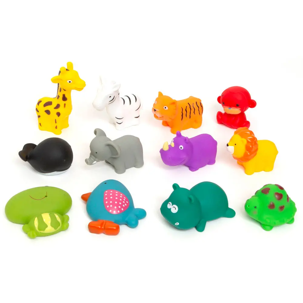 Boley Splash Zoo Safari: 12-Piece Bath Toy Bucket Set 1
