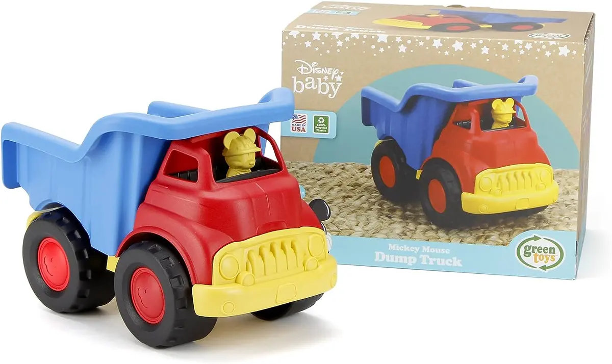 Green Toys Disney Mickey Mouse Eco-Friendly Dump Truck - Red/Blue 1
