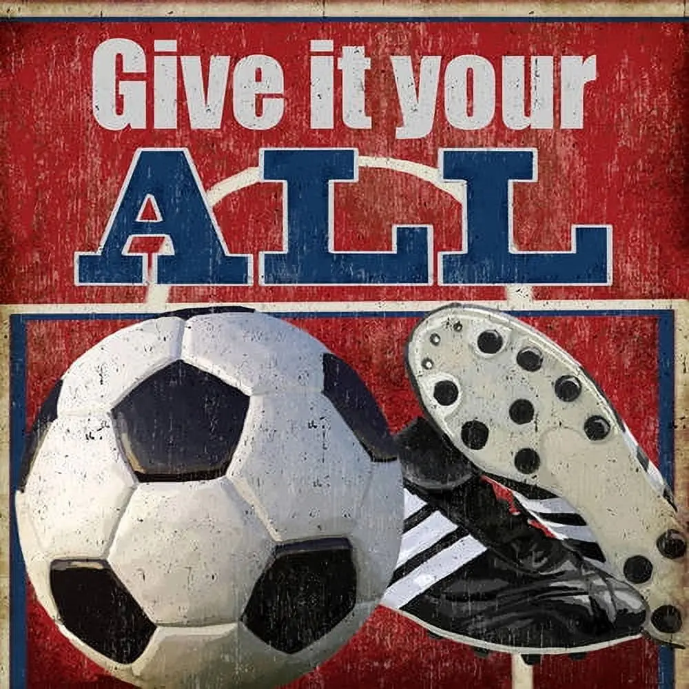 Oopsy Daisys Give It Your All Inspirational Soccer Canvas Art 1