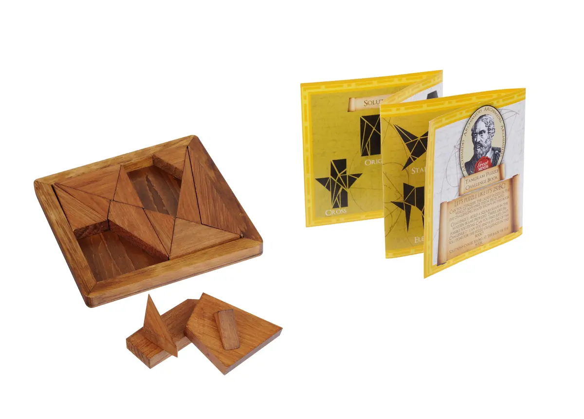 Professor Puzzle Great Minds Archimedes - Wooden Tangram Puzzle 1