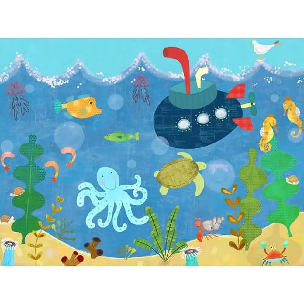 Oopsy Daisy Submarine Adventure Children's Canvas Wall Art - 24X18 Inch 1