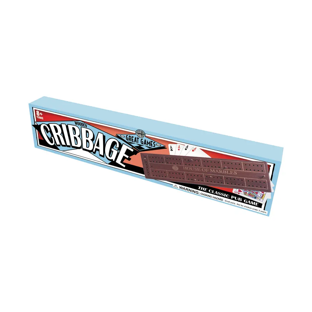 House Of Marbles Classic Wooden Cribbage Board Game 1