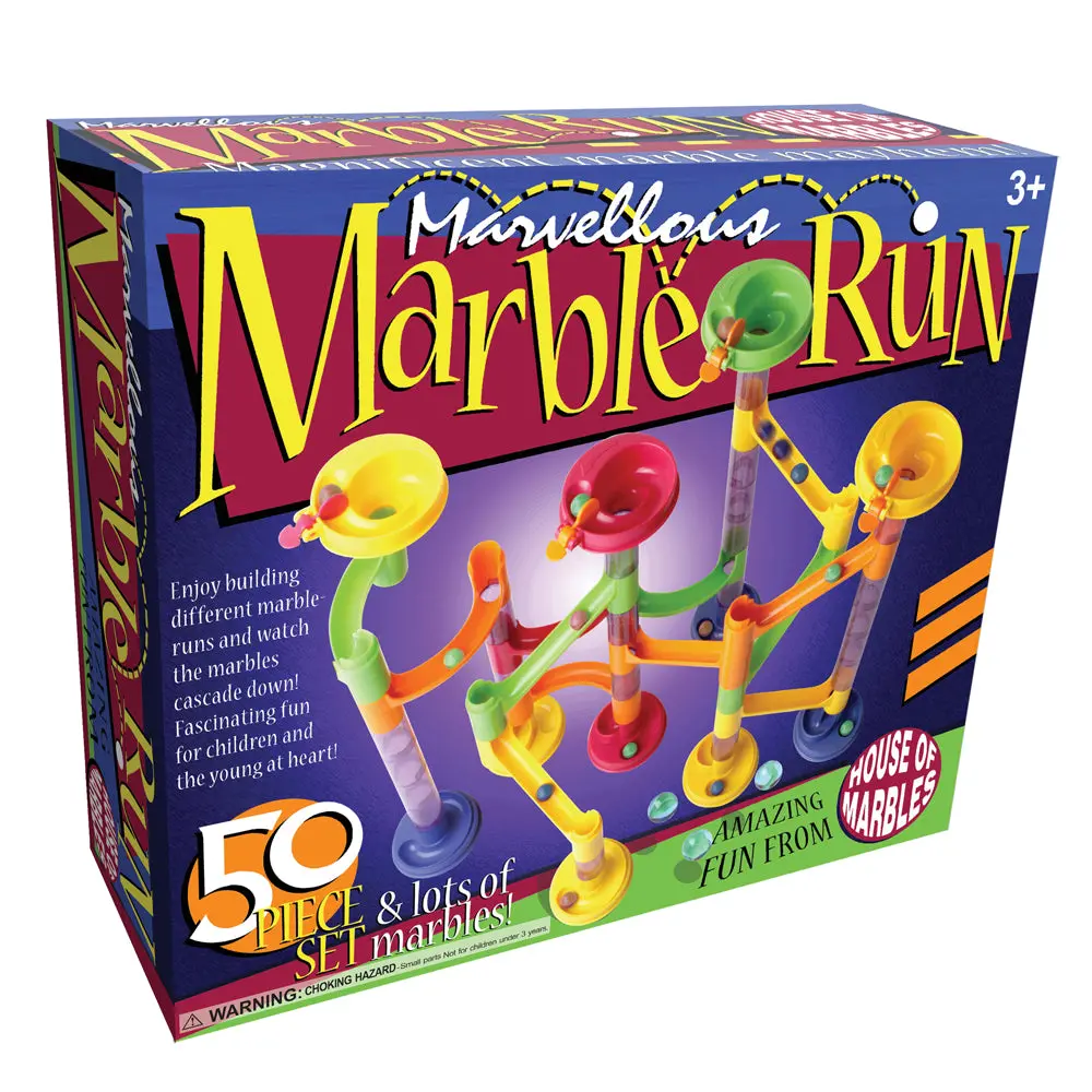 House Of Marbles 50-Piece Marvellous Marble Run Construction Set 1