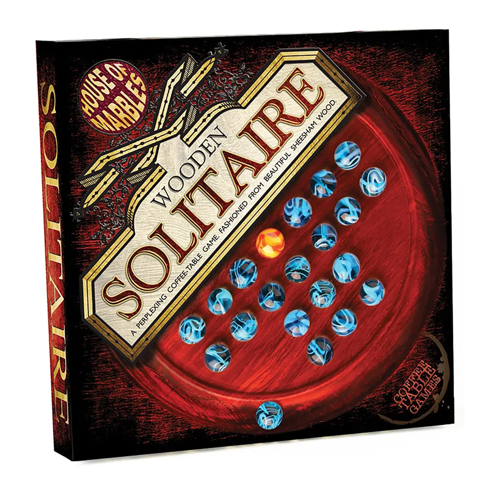 House Of Marbles Classic Wooden Solitaire Board Game 1