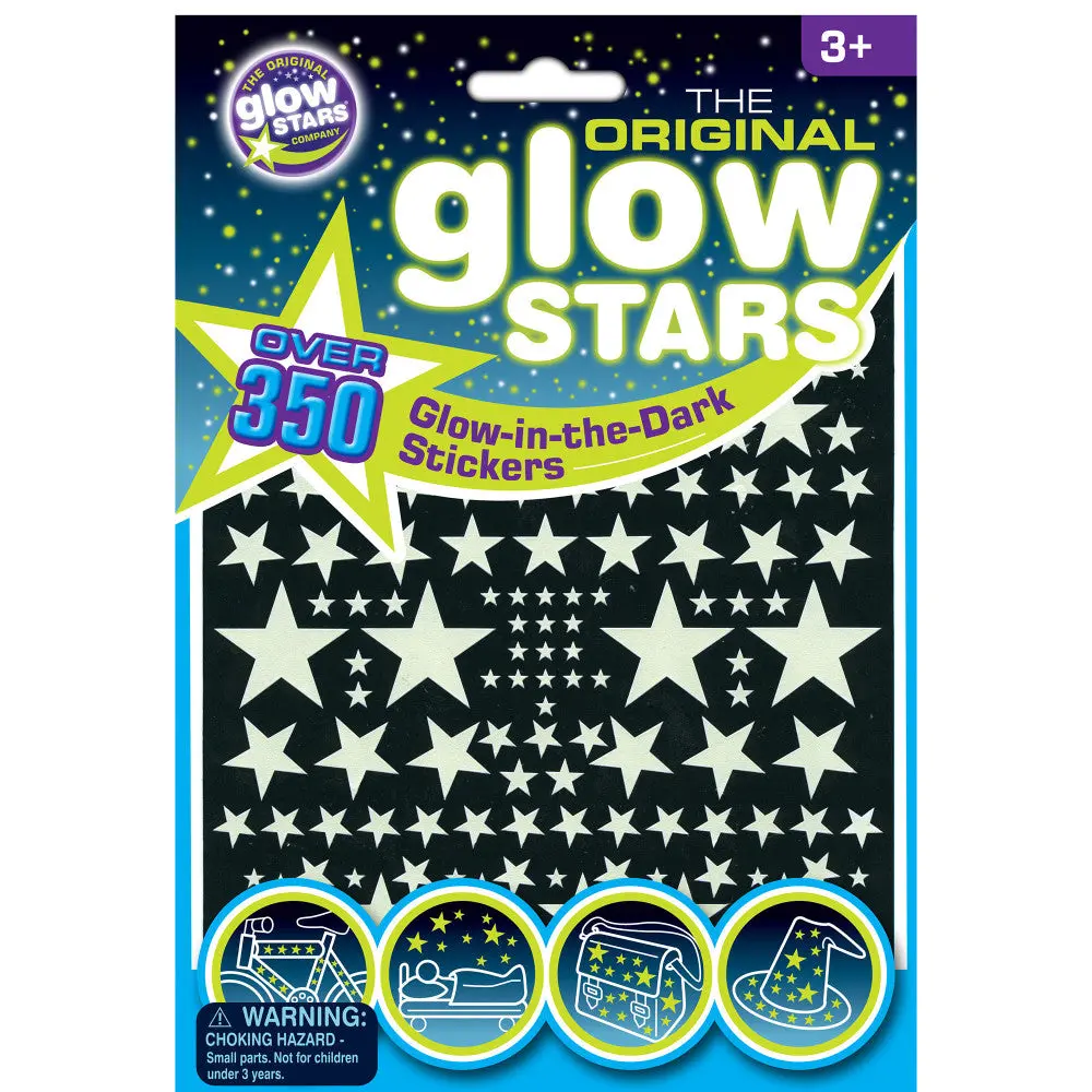 The Original Glowstars Glow-In-The-Dark 350+ Paper Star Stickers Kit 1
