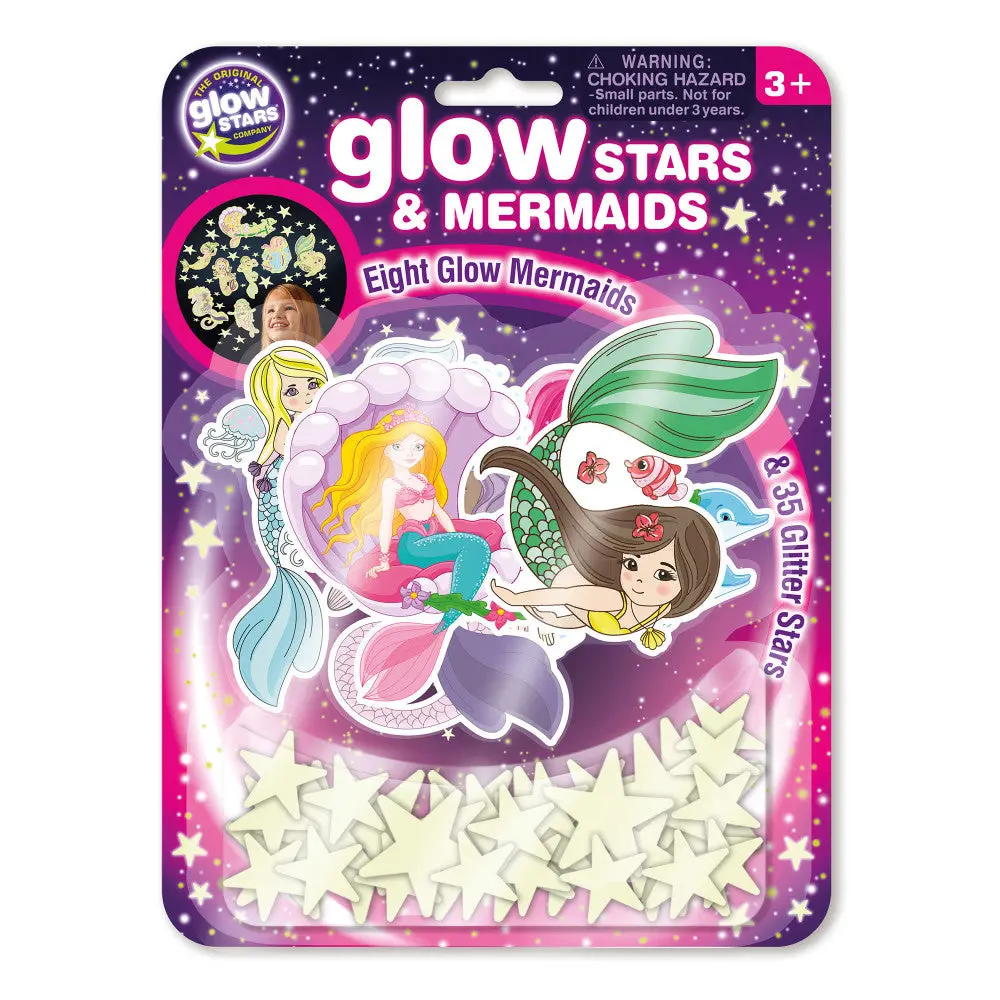 The Original Glowstars Glow-In-The-Dark Mermaids And Stars Room Decor Kit 1