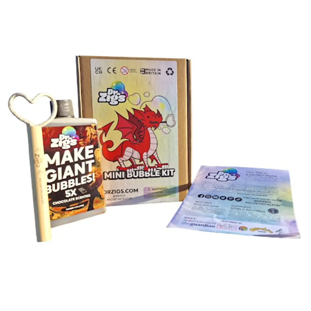 Dr Zigs Eco-Friendly Mini Bubble Kit - Portable Bubble-Making Fun For Kids Age 3+ 1