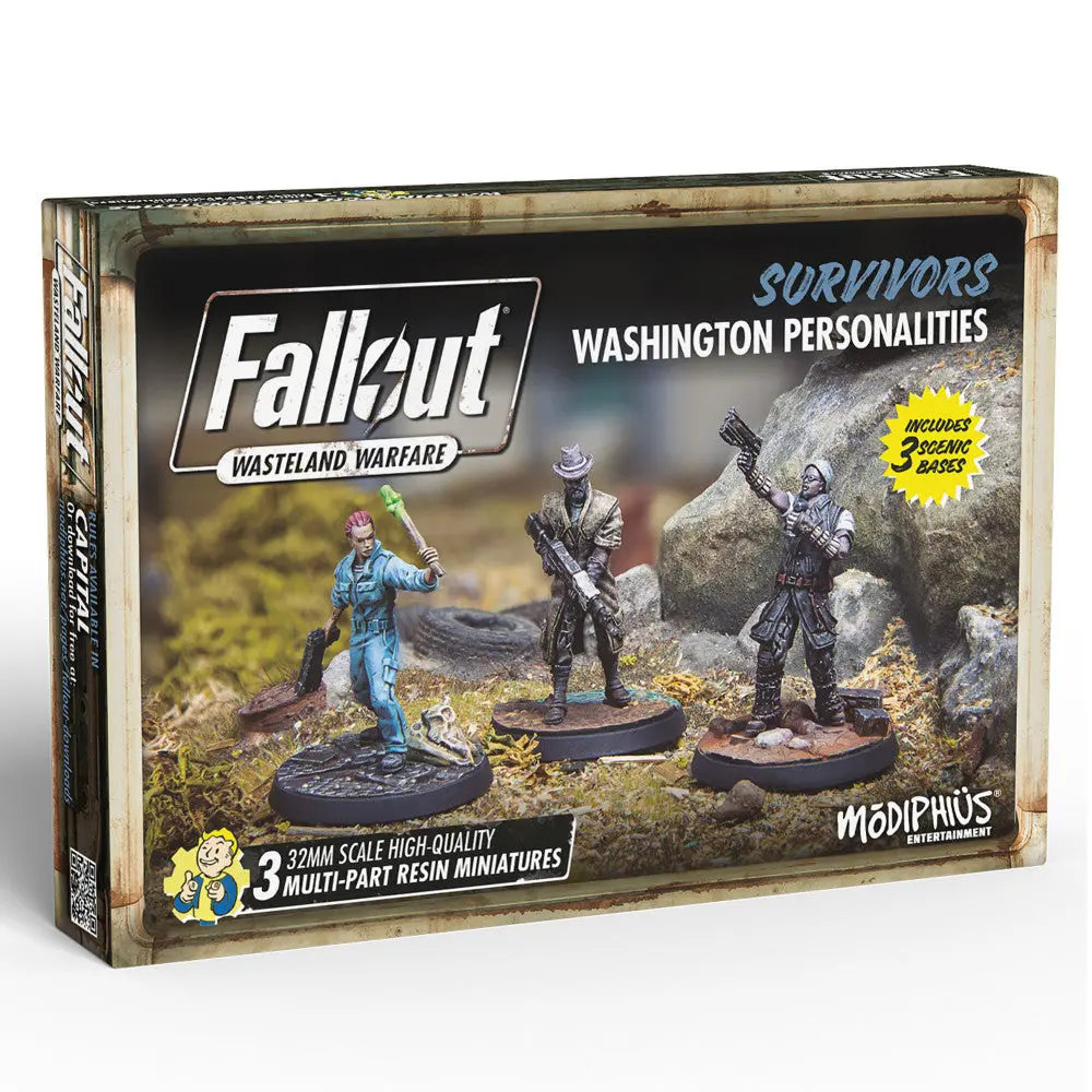 Fallout Wasteland Warfare 32Mm Collectible Mini Figures - Survivors: Washington Personalities 1