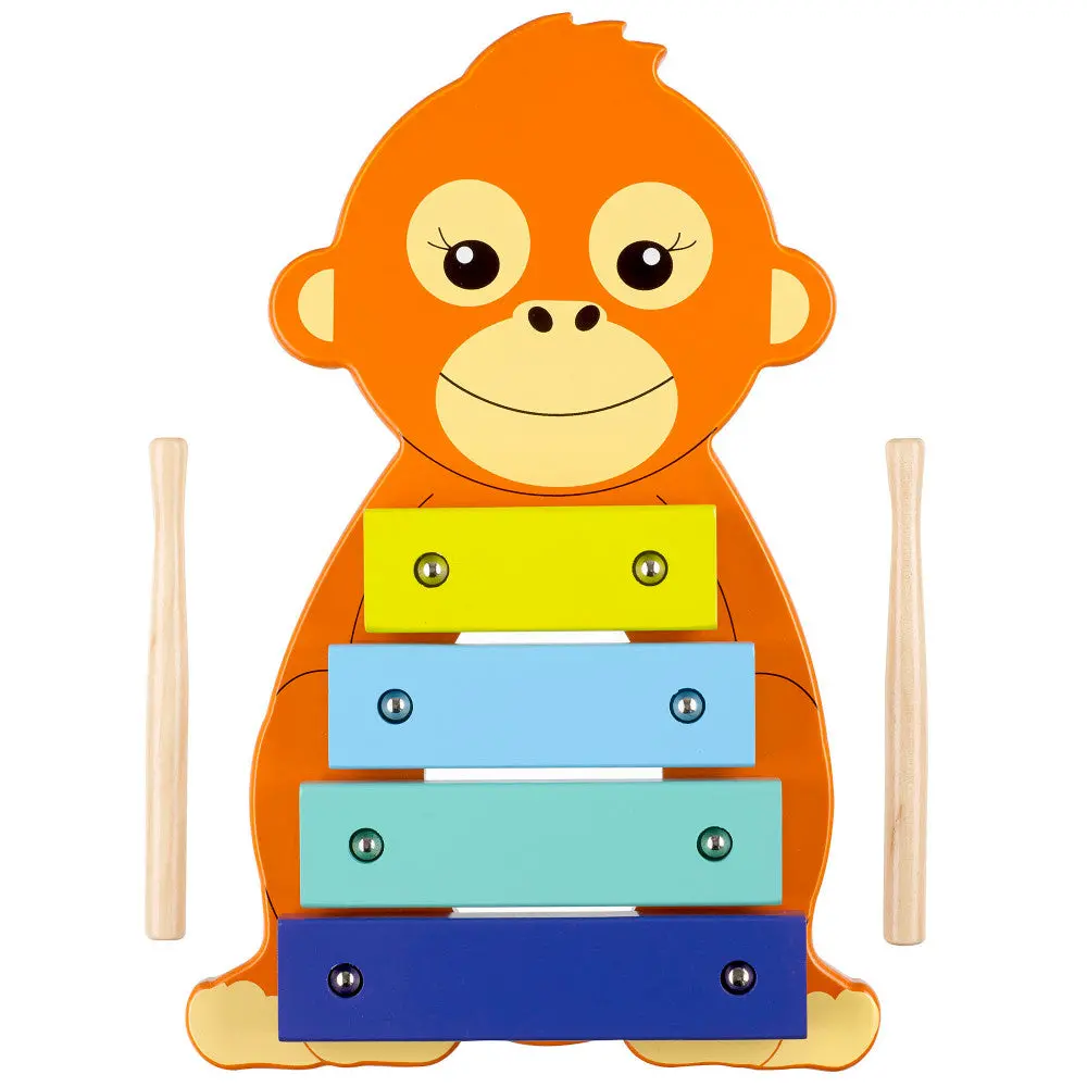 Orange Tree Toys Orangutan Xylophone - Colorful Wooden Musical Instrument Toy For Ages 3+ 1