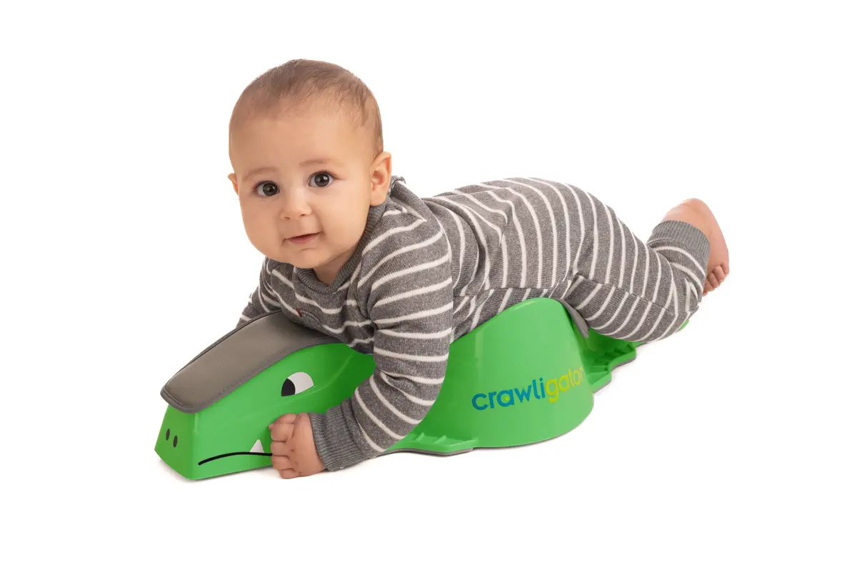 Crawligator Tummy Time Roller - Vibrant Green 1