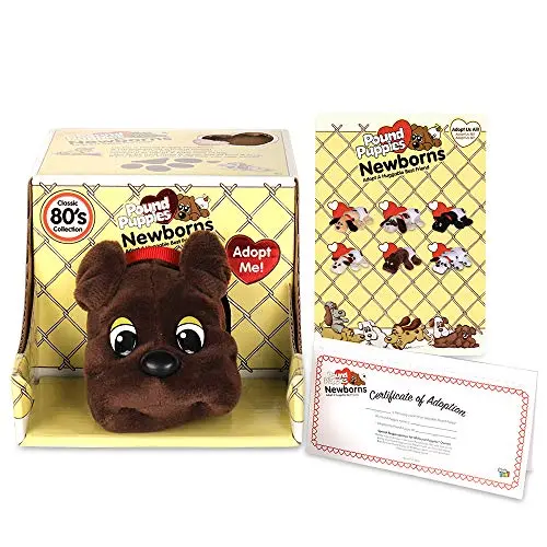 Pound Puppies Newborns Plush - Dark Brown Wave 1 1