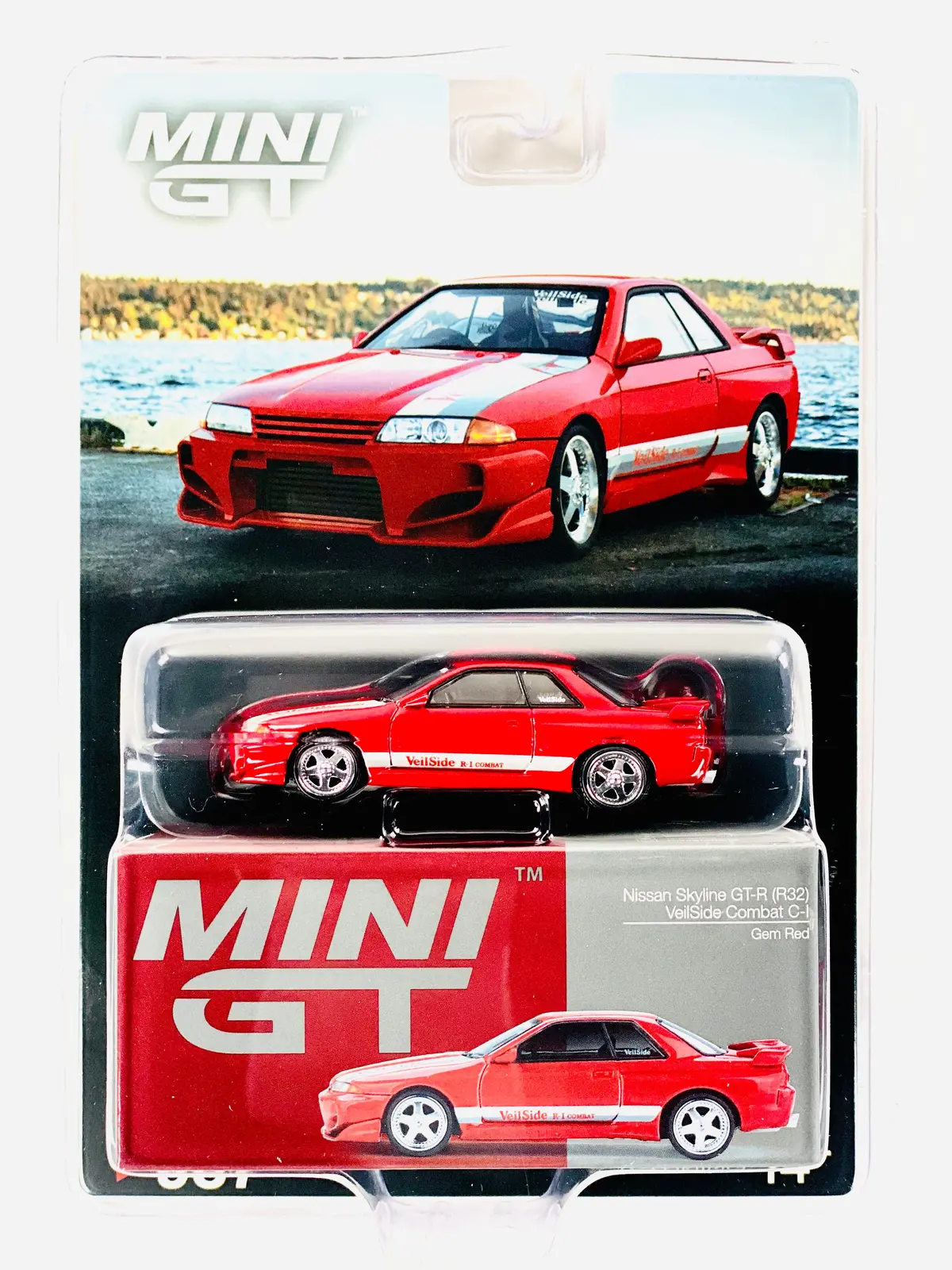 Mini Gt Mijo Exclusive Nissan Skyline Gt-R (R32) Veilside Combat C-I Gem Red #987 1