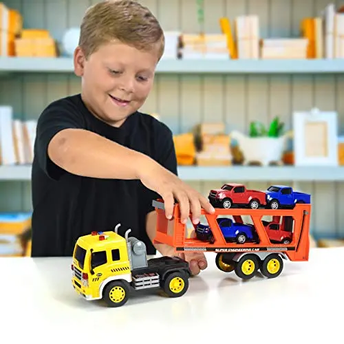 Maxx Action 17'' Hauler Transport With Diecast Trucks 1