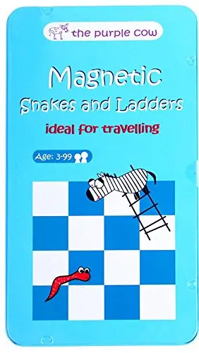 Purple Cow To Go Magnetic Snakes & Ladders Travel Game 1