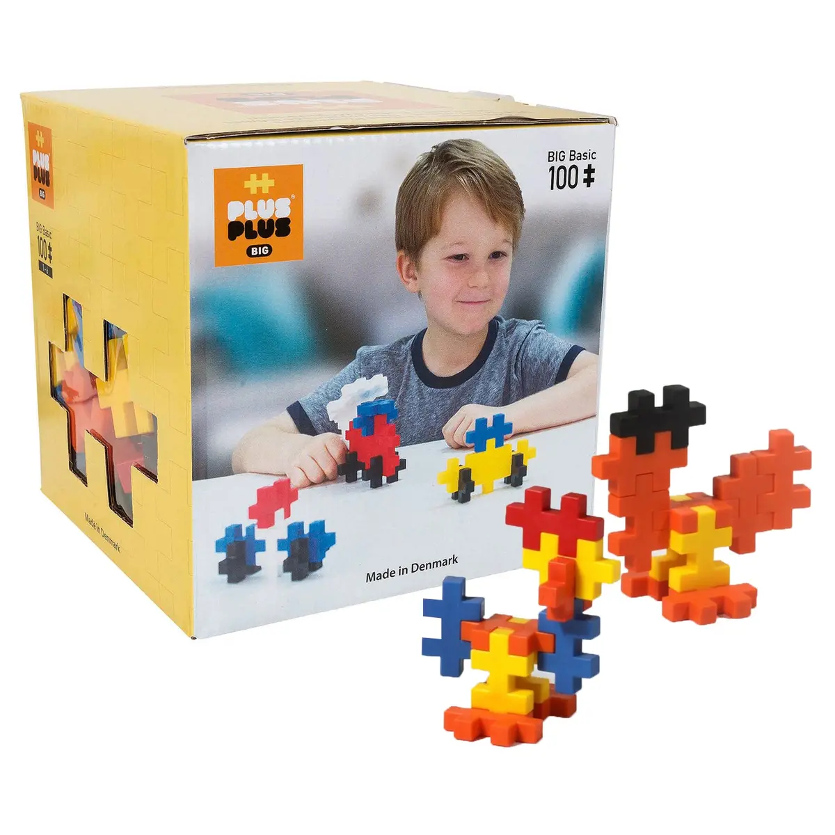 Plus-Plus Big Pastel Color Mix Construction Set, 100 Pieces - Toddler Safe Building Toy 1