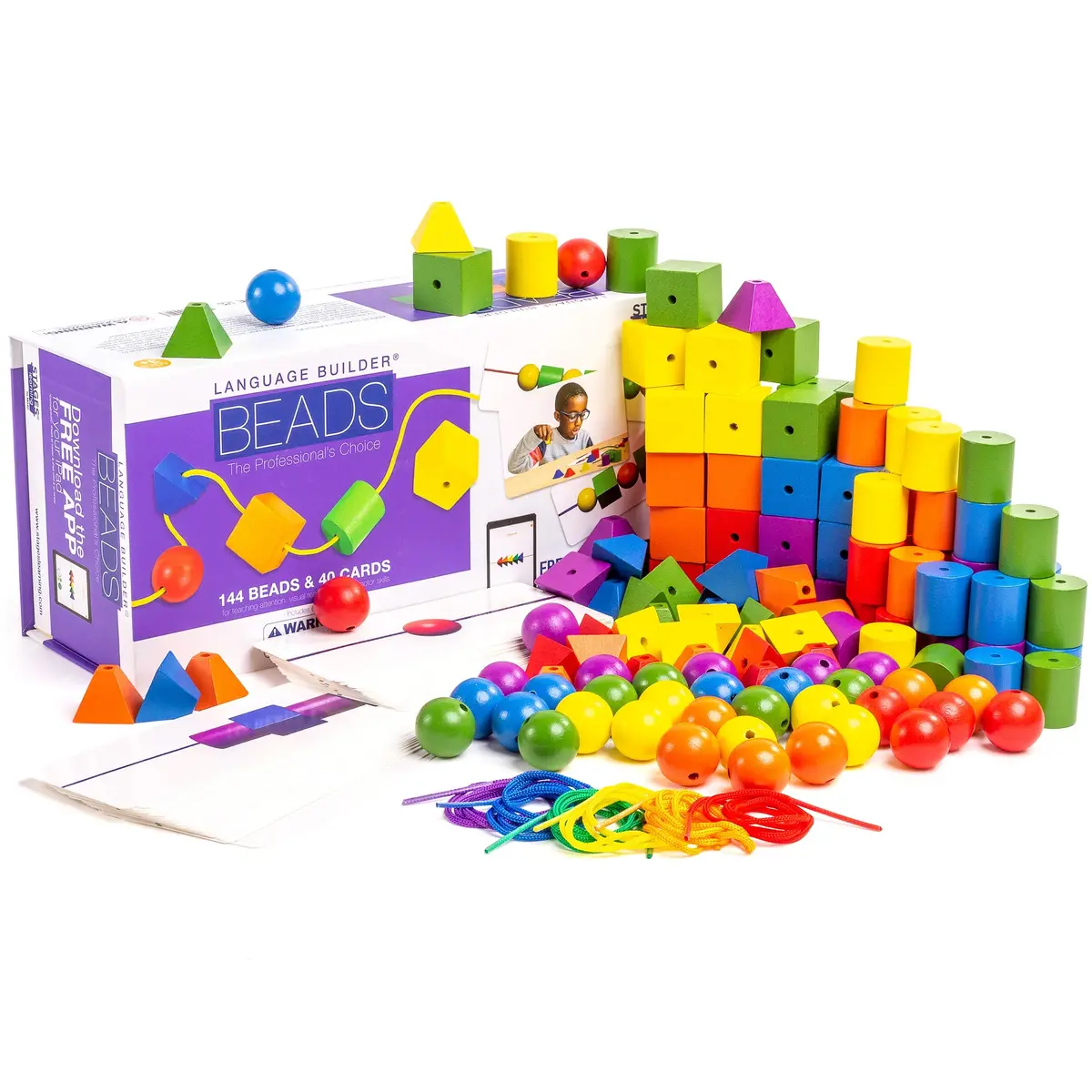 Stages Learning Language Builder Stringing Beads Set - 144 Pieces 1